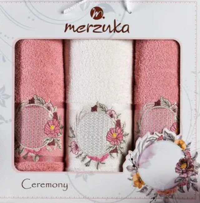 

Набор полотенец Merzuka Ceremony 11777 (3 шт, брусничный)