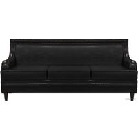 Диван Brioli Луи трехместный (экокожа, L22 черный)