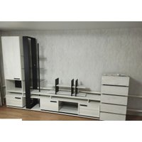 Шкаф распашной Глазов МЦН 1 Oslo (Бетон Пайн светлый/Черный)