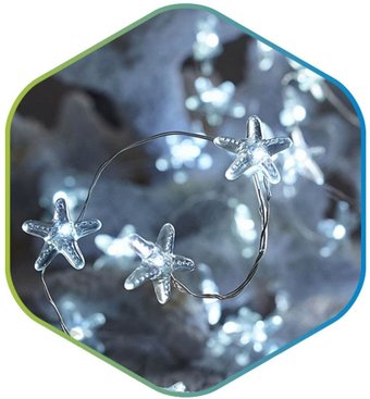 Светодиодная гирлянда роса ETP "Морские звезды" (голубой)