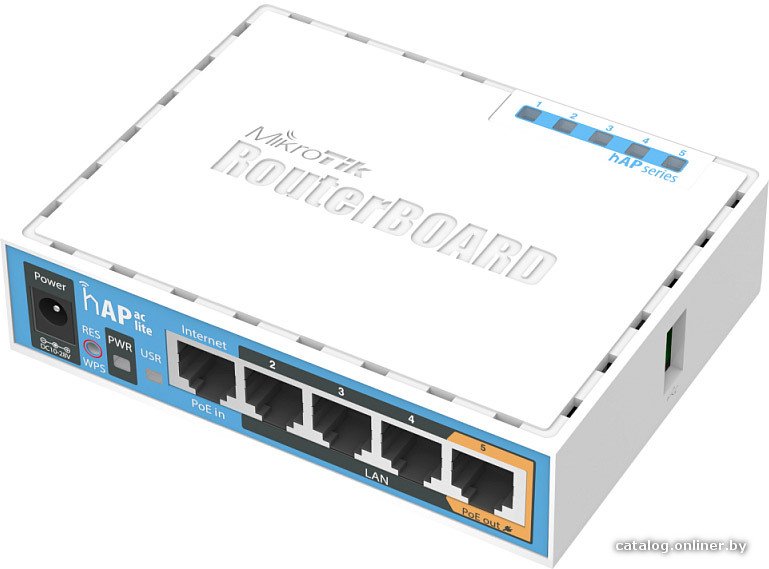 Wi-Fi роутер Mikrotik hAP ac lite [RB952Ui-5ac2nD]