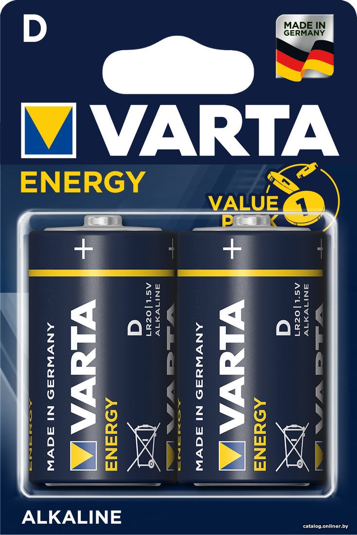 Батарейка Varta Energy D 2 шт.