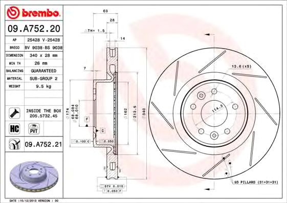 

Brembo 09A75221