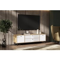 Тумба SV-Мебель МС Милан К (дуб золотой/белый матовый)