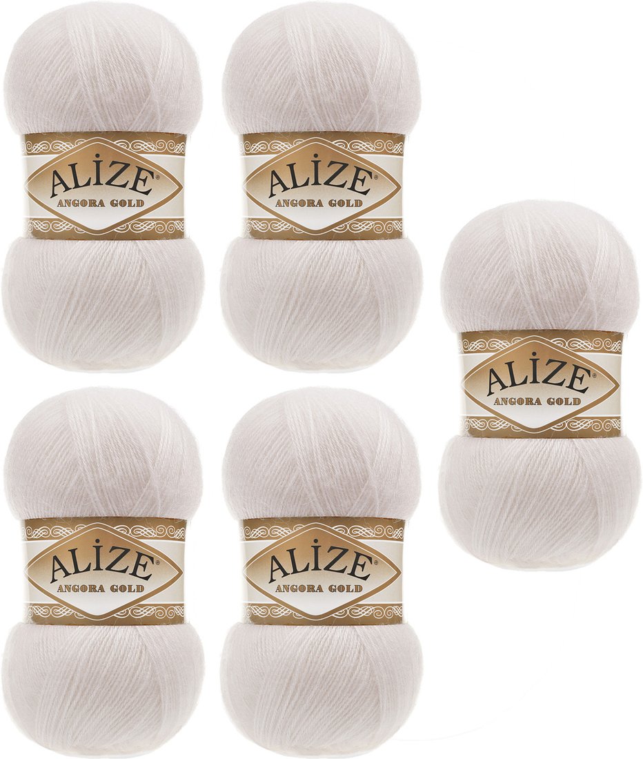 

Набор пряжи для вязания Alize Angora Gold 599 (550 м, льняной, 5 мотков)