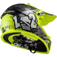 Мотошлем LS2 MX437 Fast 2 Mini Crusher (M, черный/желтый)