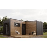 Русская баня Модуль Хаус Каркасная модульная Скандинавия