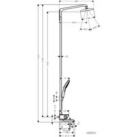 Душевая система  Hansgrohe Raindance Select E 360 Showerpipe (27113400)