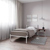 Кровать Князев Мебель Калабрия 1 КЛ1.80.200.Б (белый муар)