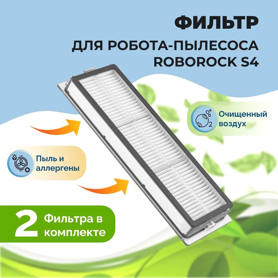 

HEPA-фильтр USBTOP для Roborock S4 (2 шт) 558114