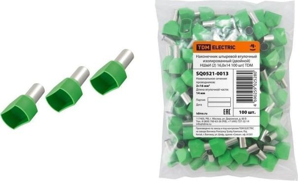 

Наконечник-гильза для кабеля TDM Electric SQ0521-0013 (100 шт)
