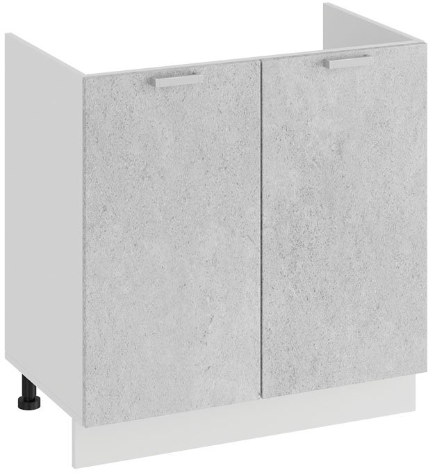 

Шкаф напольный Трия Гранита 1Н8М (белый/бетон снежный)