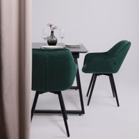 Кухонный стол Lepremo AV 1208 HPL+МДФ раздвижной 1200-1600x800 (черный тунис/черный)