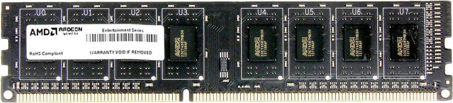 

Оперативная память AMD Radeon Entertainment 2GB DDR3 PC3-12800 (R532G1601U1S-UO)