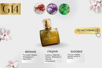 Туалетная вода ETIB Parfum аналоговый парфюм Gucci Gucci Guilty G14 EdP (50 мл)