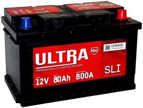 Автомобильный аккумулятор Ultra PRO R+ низ. (80 А·ч)