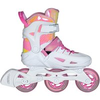 Роликовые коньки Powerslide Phuzion Universe 3 колеса (р. 37-40, белый/розовый)