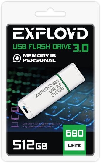 

USB Flash Exployd 680 512GB (белый)