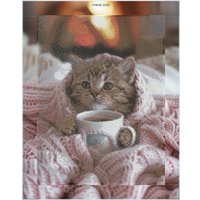 Алмазная мозаика  Феникс+ Котенок в пледе 68635