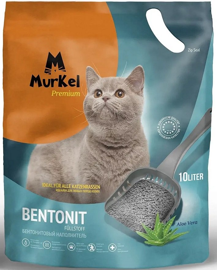 

Наполнитель для туалета MurKel Бентонит 10л (алоэ вера)