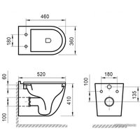 Унитаз подвесной BelBagno Senso-R BB017CHR (без сиденья)