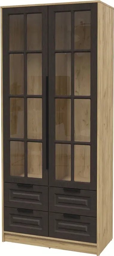 

Шкаф-витрина Интерлиния Концепт КТ-ШВ2 Деко (дуб золотой/дуб английский)