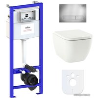 Унитаз подвесной Lavinia Boho Relfix One Rimless 6 в 1 77040074 (хром пластик)