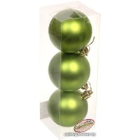 Елочная игрушка Серпантин Матовый шар 6 см 3 шт (салатовый) 201-1292