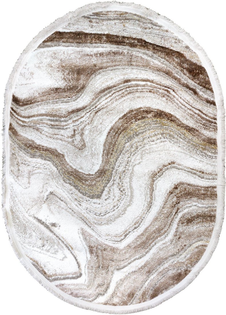 

Ковер для жилой комнаты Safyun Liparis LP370-CREAM-BROWN-OVAL (1.6x2.3)