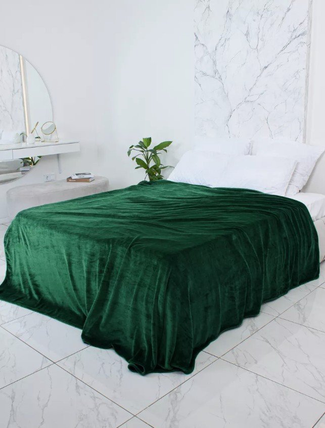 

Плед Casa Conforte Royal Flannel 200x220 6155396 (зеленый опал)