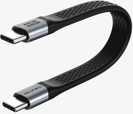Кабель Cabletime Short Flat USB 4 USB Type-C - USB Type-C (0.15 м, черный)