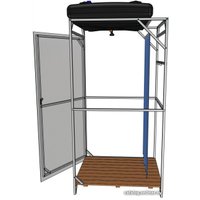 Душевая кабина для дачи с баком Импласт Летний душ с раздевалкой 150л