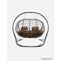 Подвесной диван M-Group Лежебока 11180301 (с серым ротангом/бежевая подушка)