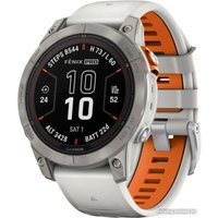 Умные часы Garmin Fenix 7 Pro Sapphire Solar (титан/оранжевый)