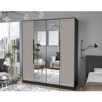 Шкаф распашной Интерлиния Концепт Тренд КТ-Ш4(з) (антрацит/луна)