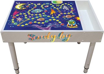 Детский стол Sendy Световой со стандартной крышкой (иллюстрация космос/белый)