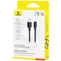 Кабель Baseus Silky Series Fast Charging Cable USB Type-A - Lightning (1 м, черный)