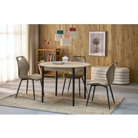 Кухонный стол Halmar Pivot 102-142/102/75 (дуб артизан/черный)