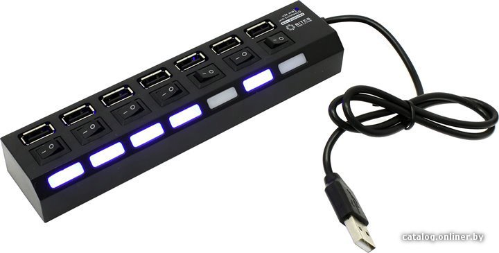 USB-хаб 5bites HB27-203PBK