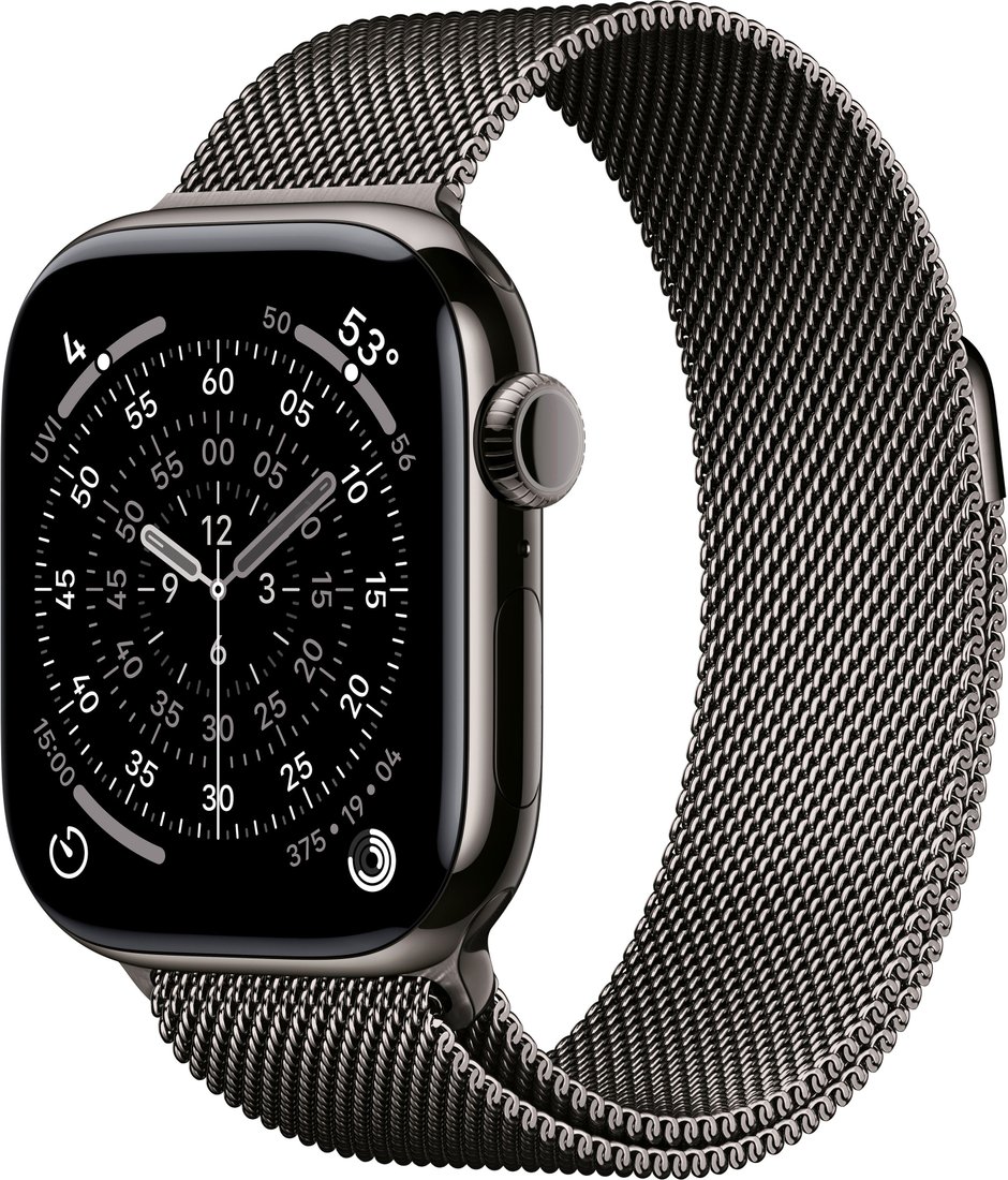 Умные часы Apple Watch Series 11 LTE 46 мм (титановый корпус, сланец/сланец, миланская петля M/L)