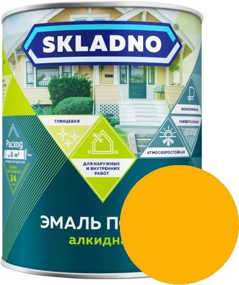 

Краска Skladno ПФ-115 0.8 л (желтый)