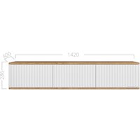 Тумба Shtabe Royal 5030 эко (белый/дуб сантана)