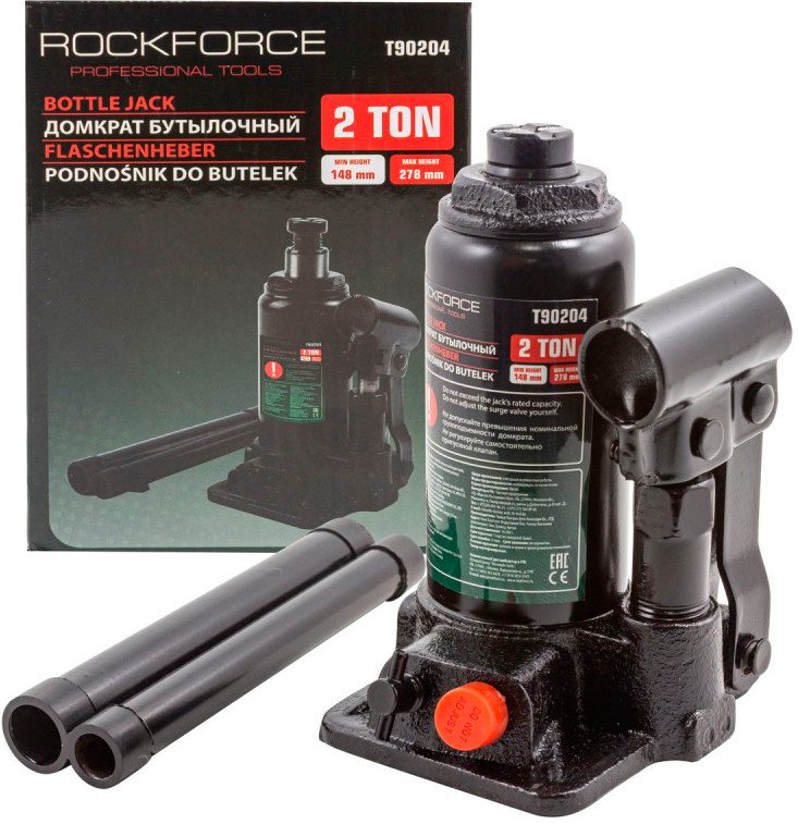 

Бутылочный домкрат RockForce RF-T90204(DS) 2т