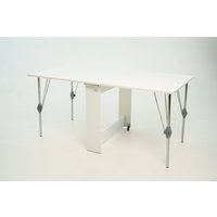 Стол-книга Stoloff Мечта 1600x850 (белый, опоры складные, углы прямые с роликами и ручками)