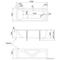 Ванна MarkaOne Modern 170x70 (с каркасом и экраном)
