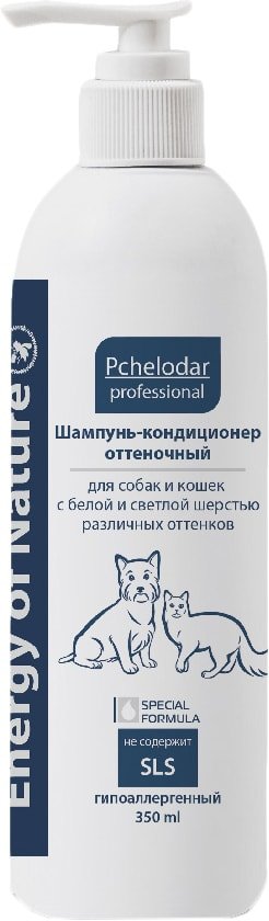 

Шампунь Pchelodar Energy of Nature оттеночный для белой и светлой шерсти (350 мл)