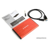 Бокс для накопителей 2.5" Gembird EE2-U3S-3-R (красный)