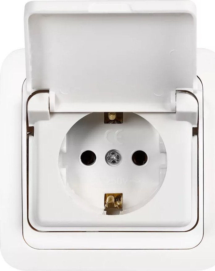 Розетка SmartBuy Марс SBE-02w-16-S1-ZK-c