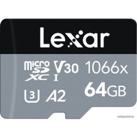 Карта памяти Lexar microSDXC LMS1066064G-BNANG 64GB (с адаптером)