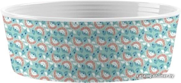 Миска TarHong Flower Fields PDR3054PBMF (белый/бирюзовый с рисунком)